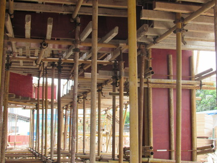 建筑木方模板使用实拍